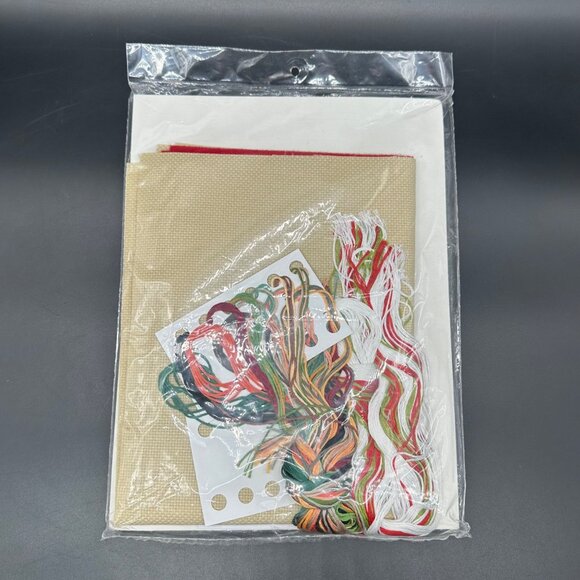 Janlynn Counted Cross Stitch Santa Stuff Christmas Stocking Kit 2009 Name White - Picture 3 of 9